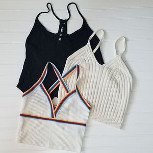 3 Cropped Tanks Forever 21 Kendall & Kylie Pacsun